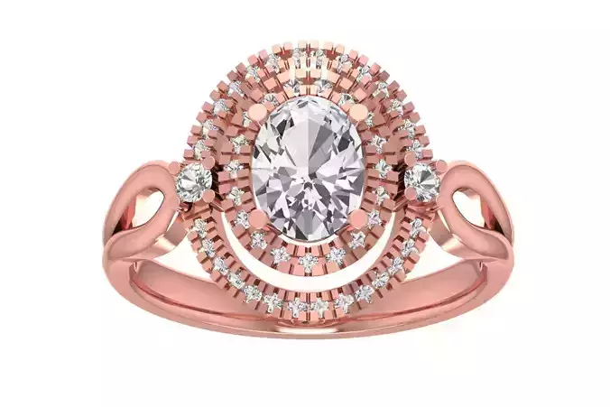 Women Wedding Engagement Halo Ring