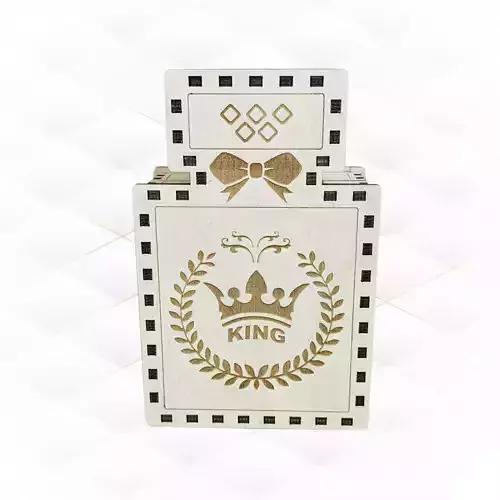 Unique gift box for perfume ready use laser cutting pattern 3D print model