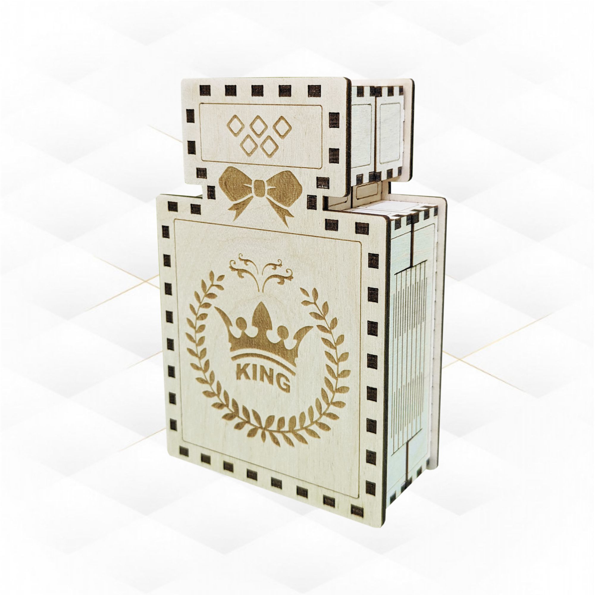 Unique gift box for perfume ready use laser cutting pattern 3D print model_4