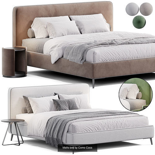 Bed collection N18 3D Model Pack 3