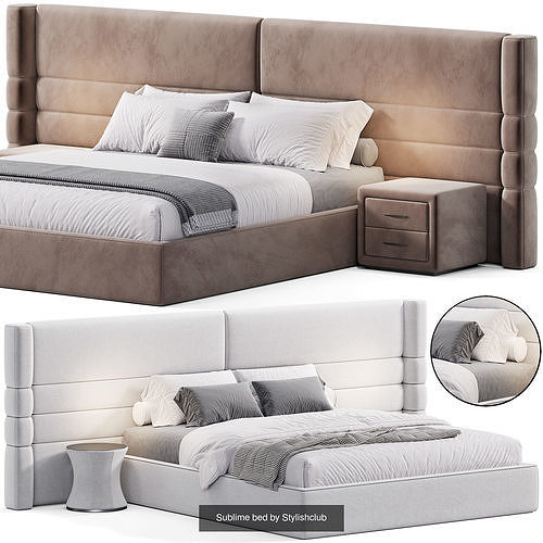 Bed collection N18 3D Model Pack 6