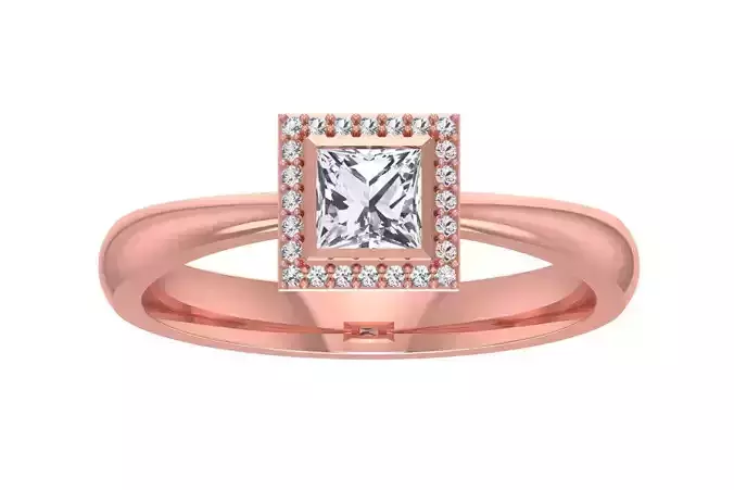 Women Wedding Engagement Princess Halo Ring