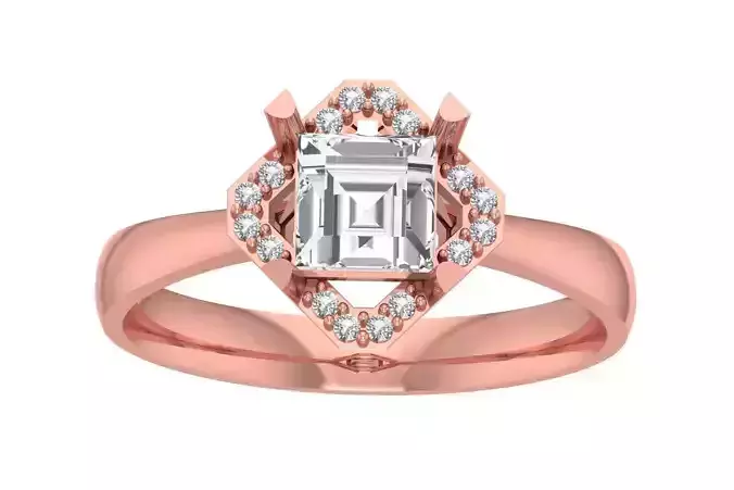 Women Wedding Engagement Princess Halo Ring