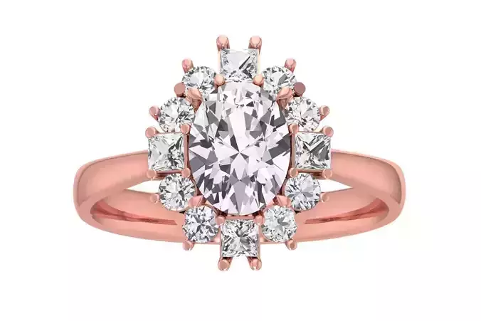 Women Wedding Engagement Halo Ring