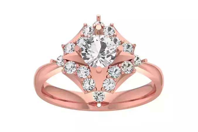 Women Wedding Engagement Halo Ring