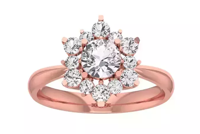 Women Wedding Engagement Halo Ring