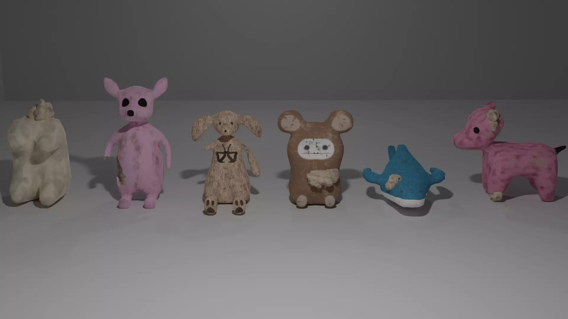 LowPoly Broken Toys Free low-poly 3D model