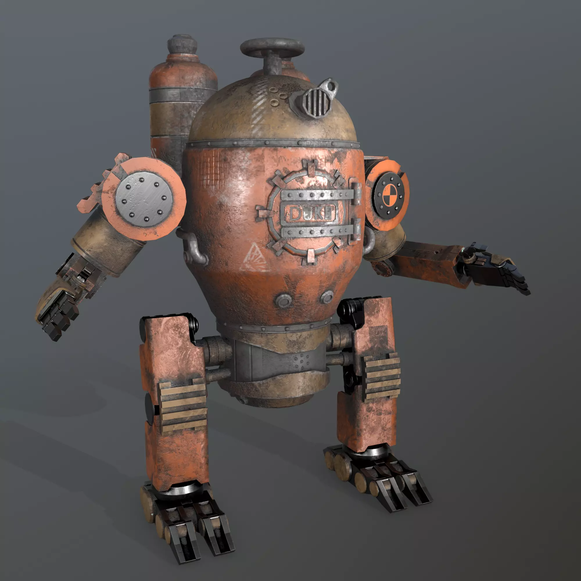 Small Robot Low-poly 3D model_0