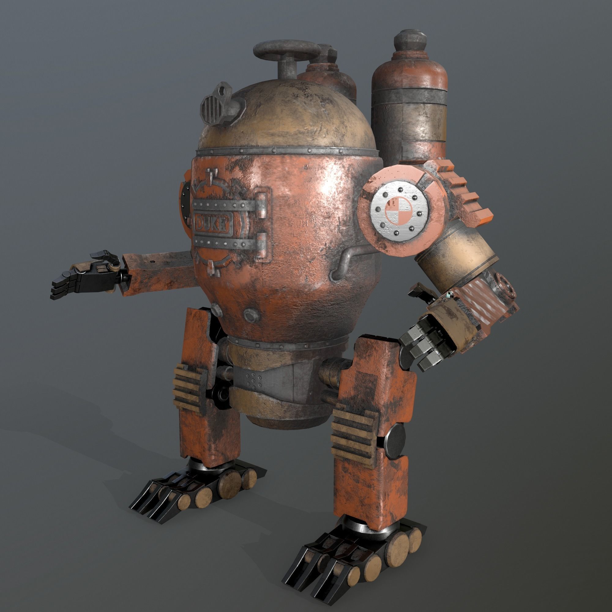 Small Robot Low-poly 3D model_2