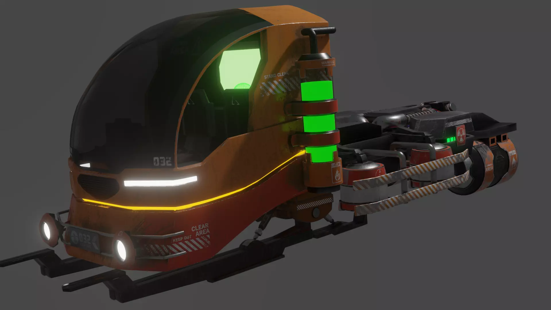 S-MPT 001 Multipurpose Truck Cyberpunk Theme Low-poly 3D model