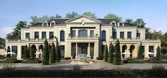 3Dmax fashion city commercial square building 53