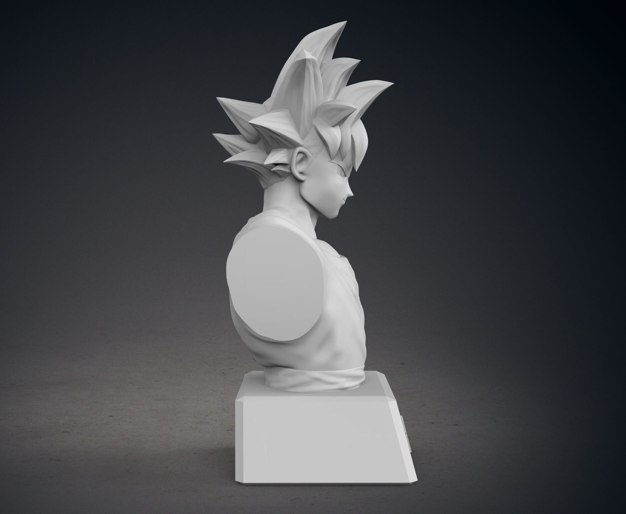 Son Goku Bust 3D print model_7