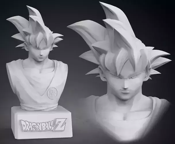 Son Goku Bust 3D print model