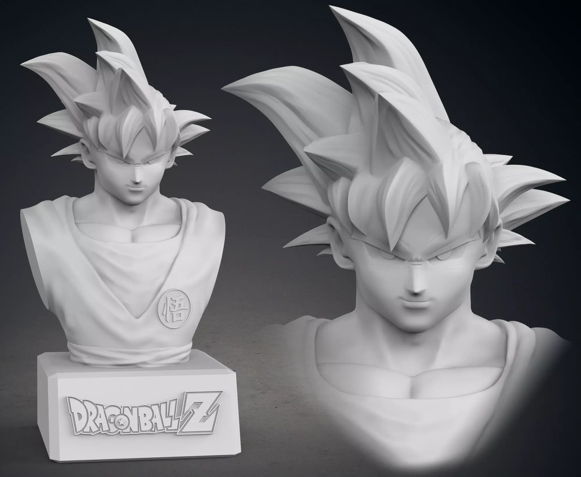 Son Goku Bust 3D print model_0