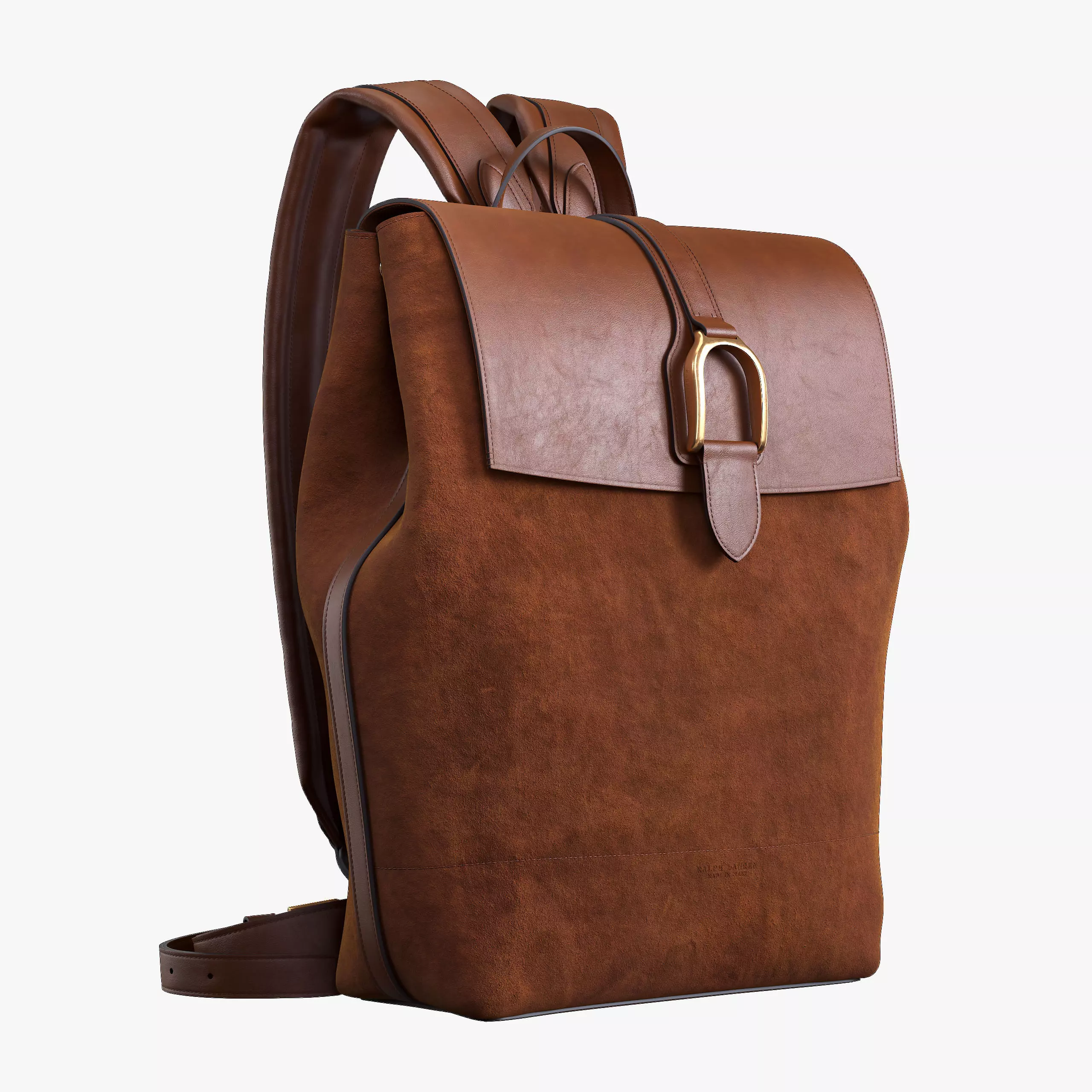 Ralph Lauren Welington Calf-Suede Backpack Chestnut 3D model
