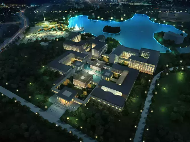 3Dmax fashion city commercial square building 54