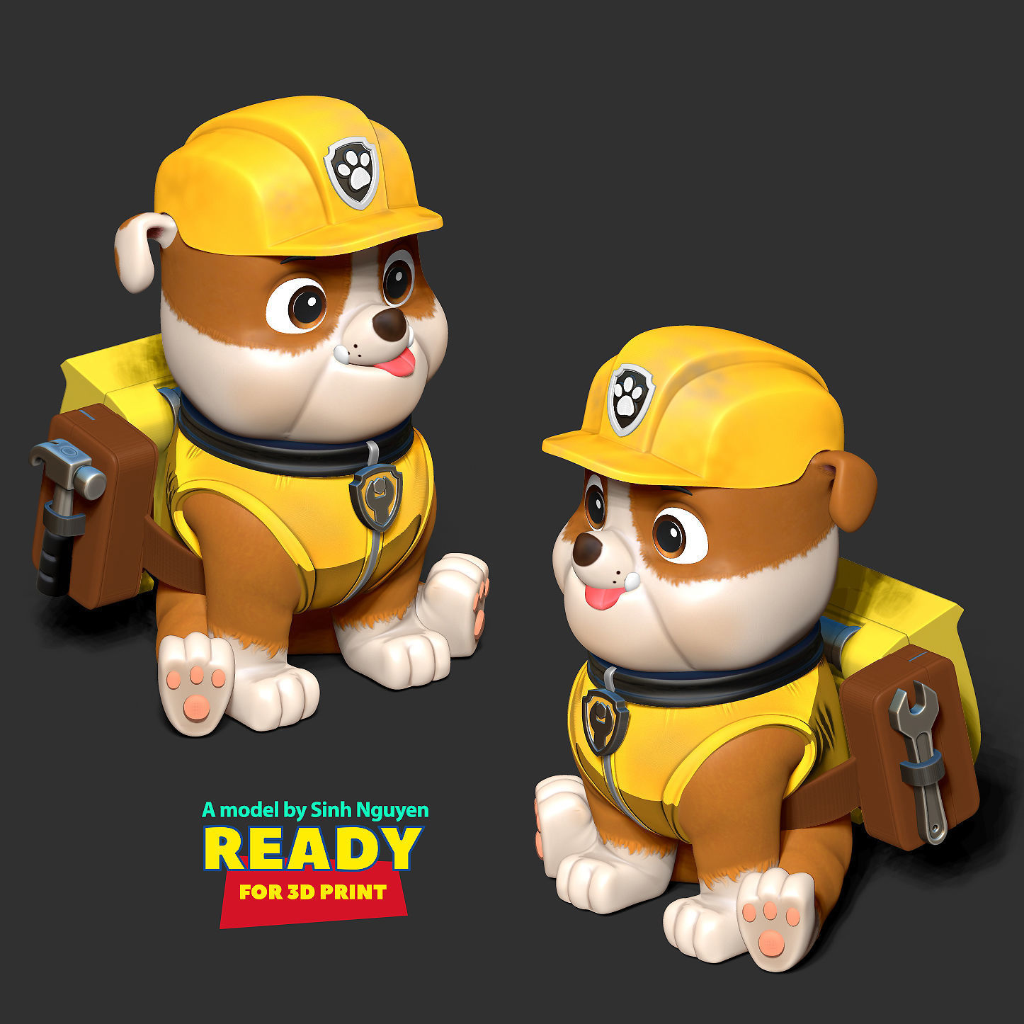 Rubble - Paw Patrol Fanart 3D print model_3