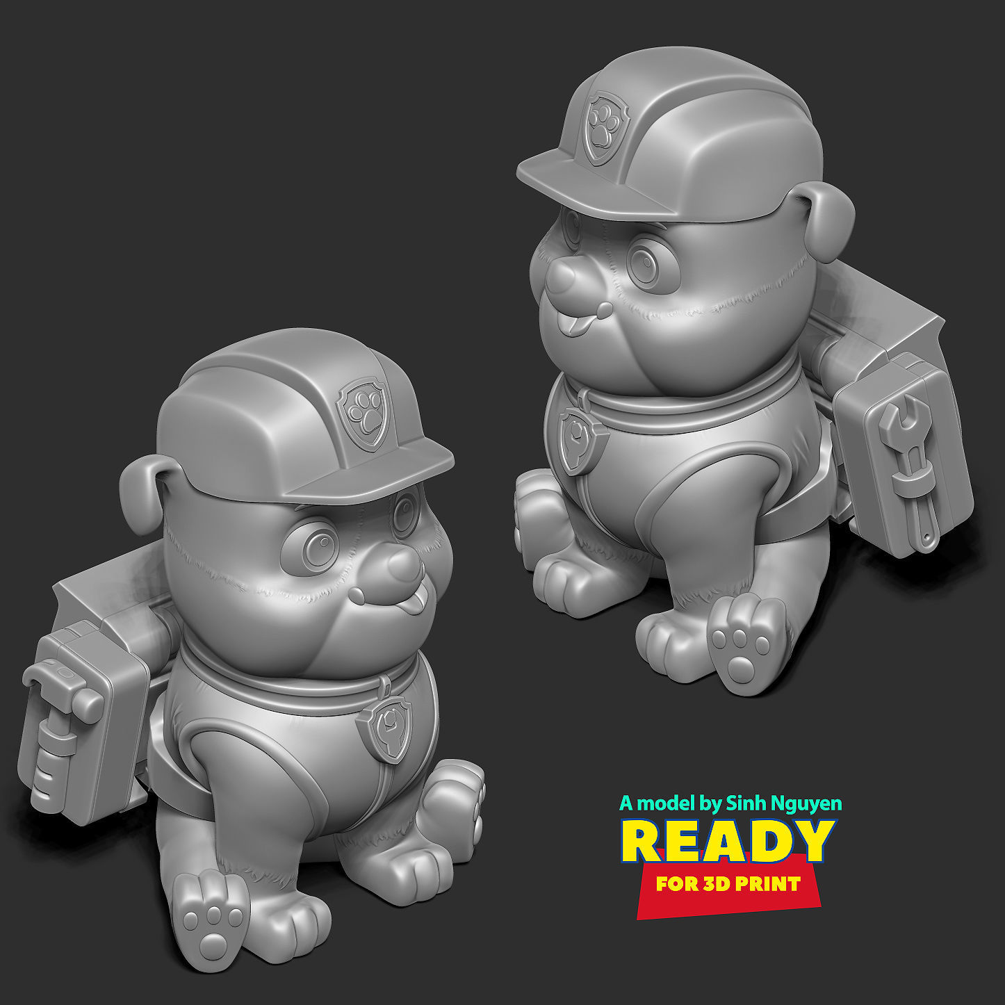Rubble - Paw Patrol Fanart 3D print model_5