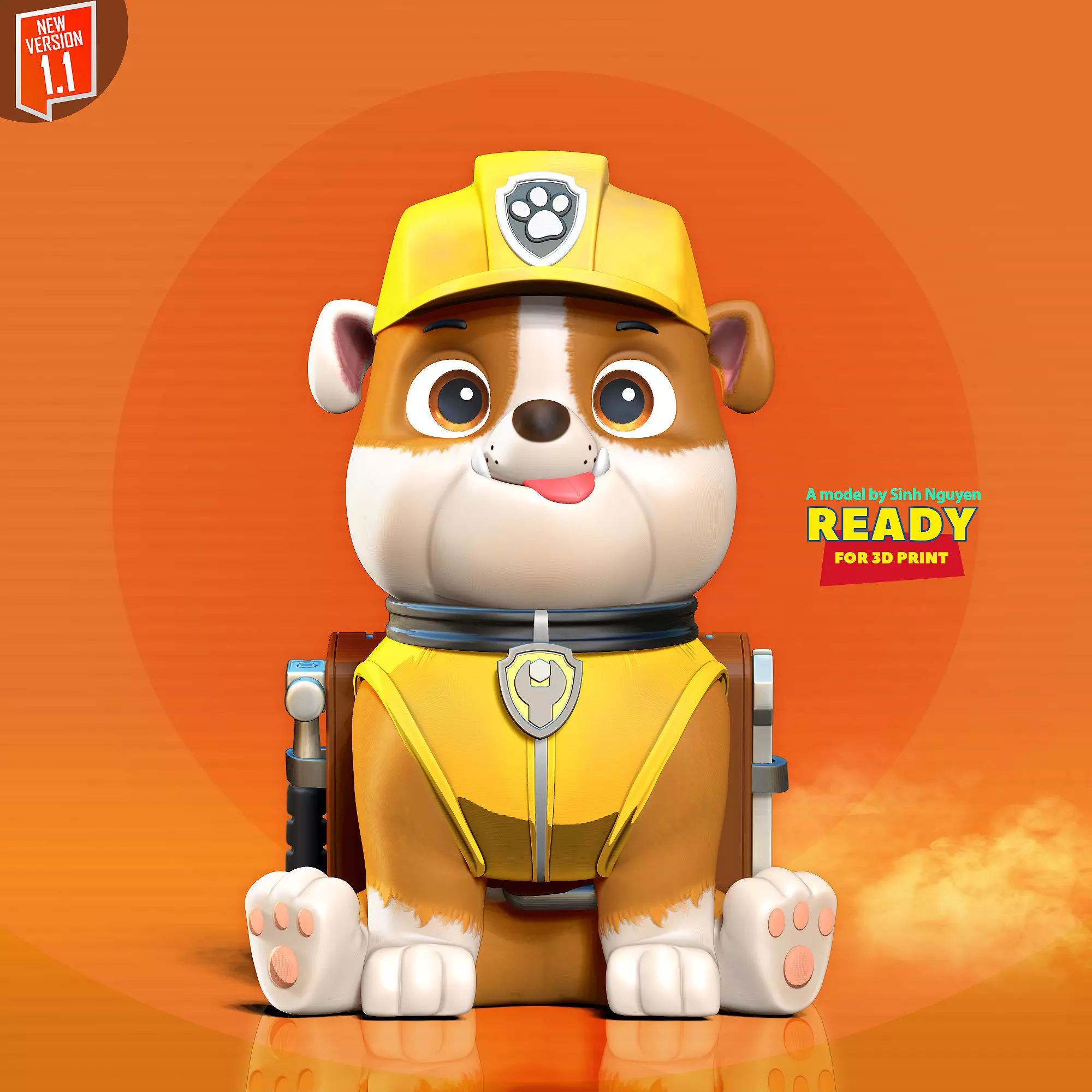 Rubble - Paw Patrol Fanart 3D print model_0