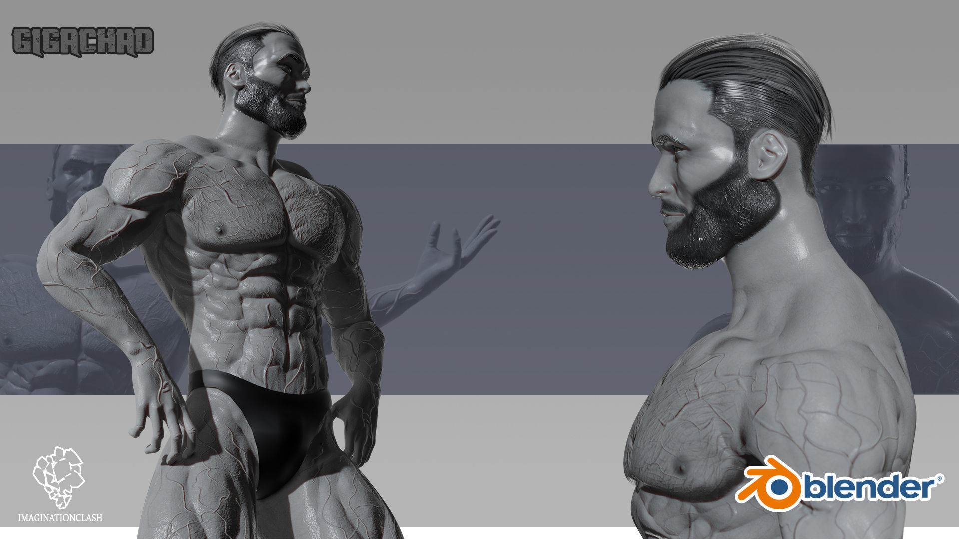 GIGACHAD Male 3D model_7