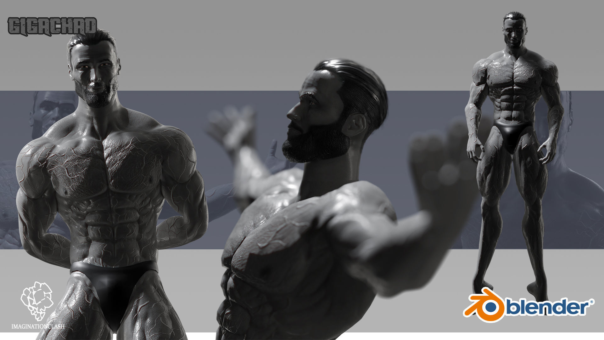 GIGACHAD Male 3D model_3