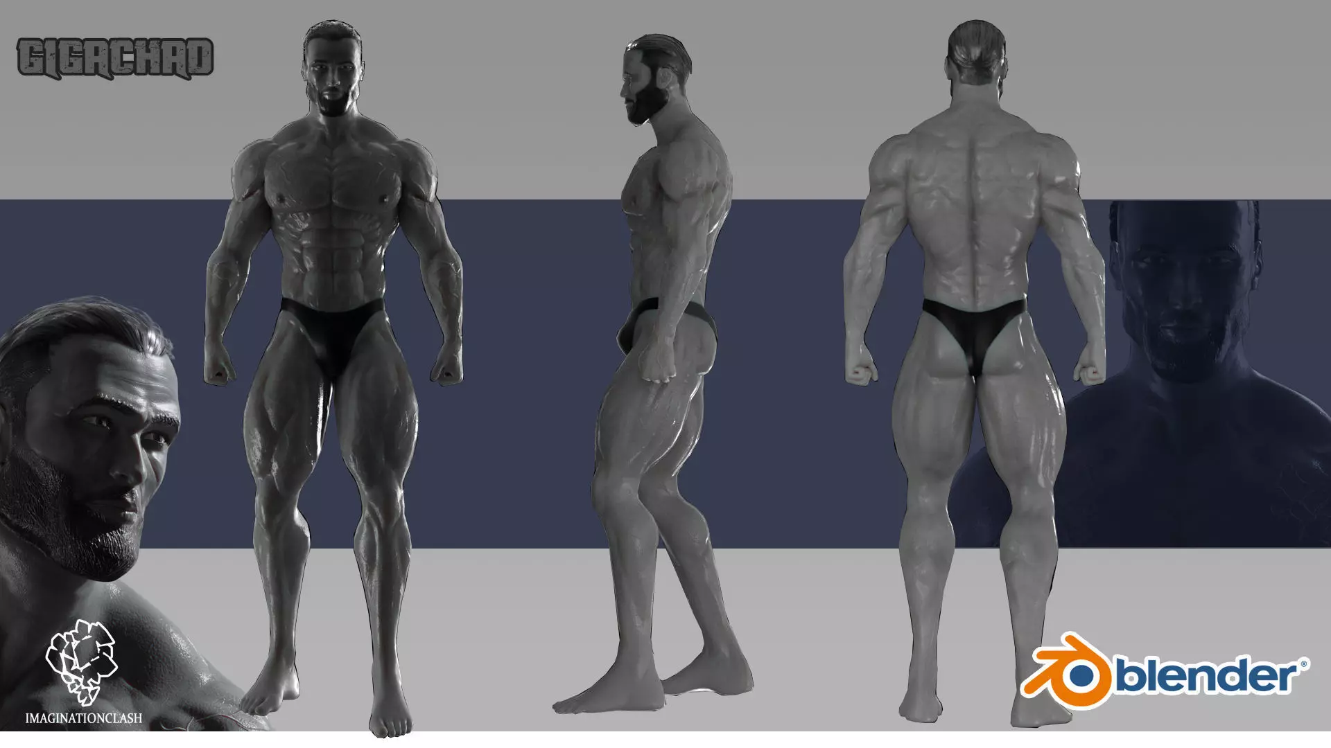 GIGACHAD Male 3D model_0