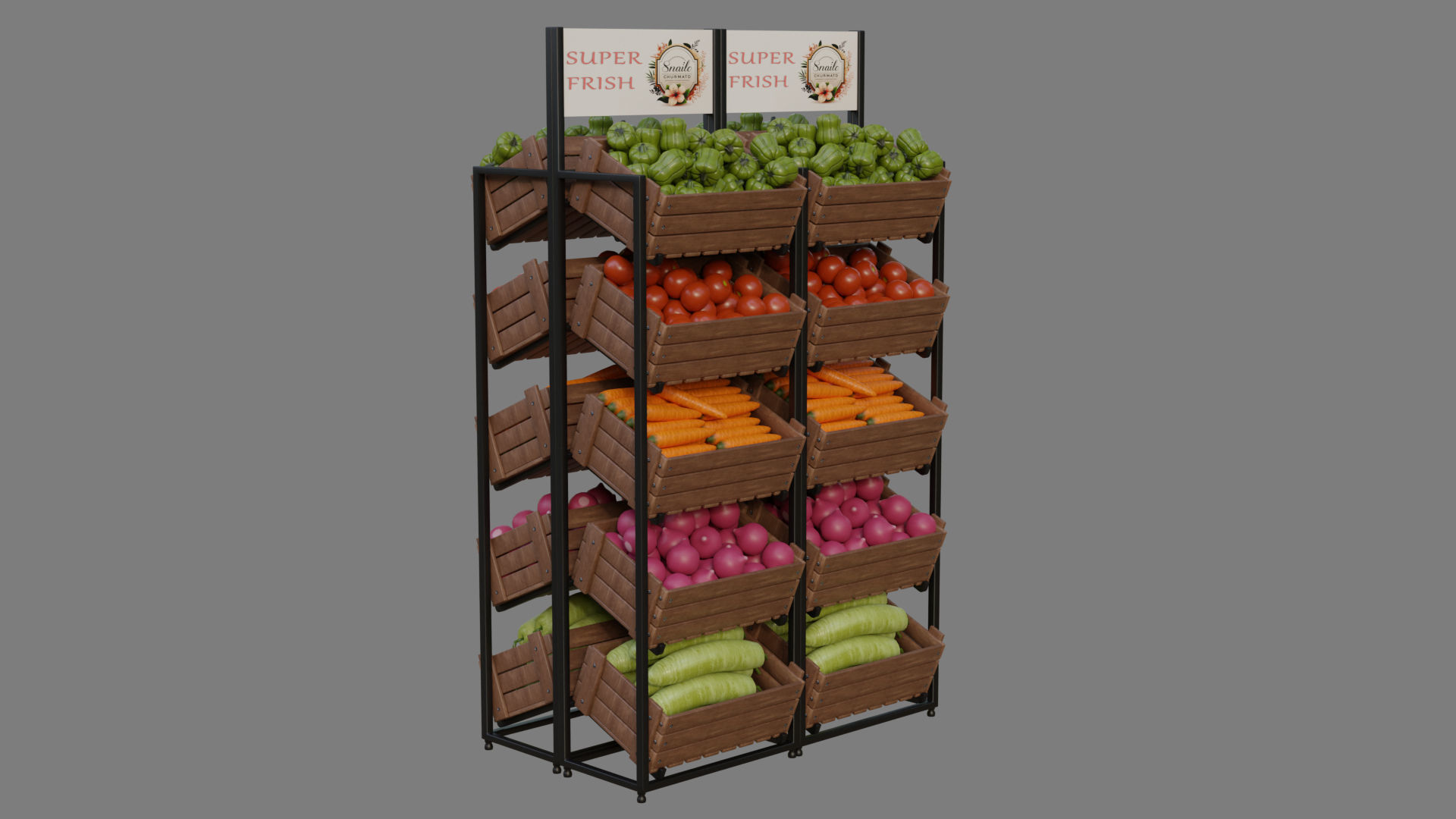 Food Stands 3D model_8