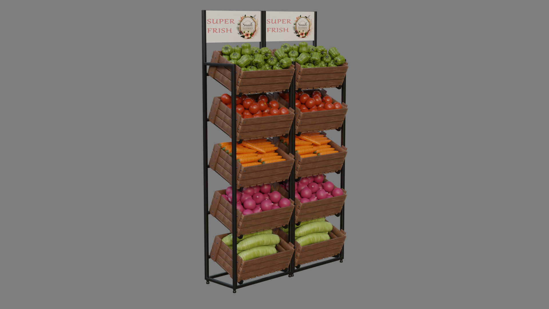 Food Stands 3D model_6