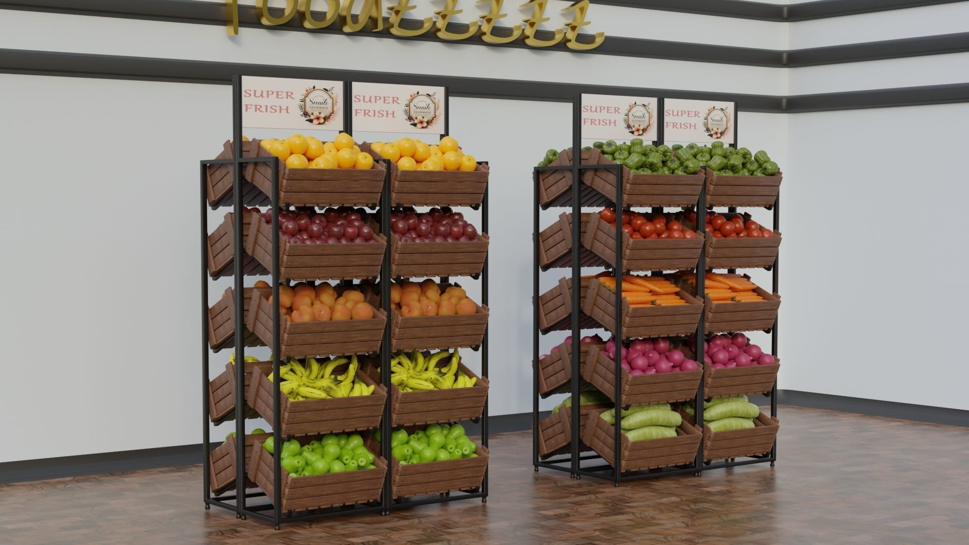 Food Stands 3D model_3