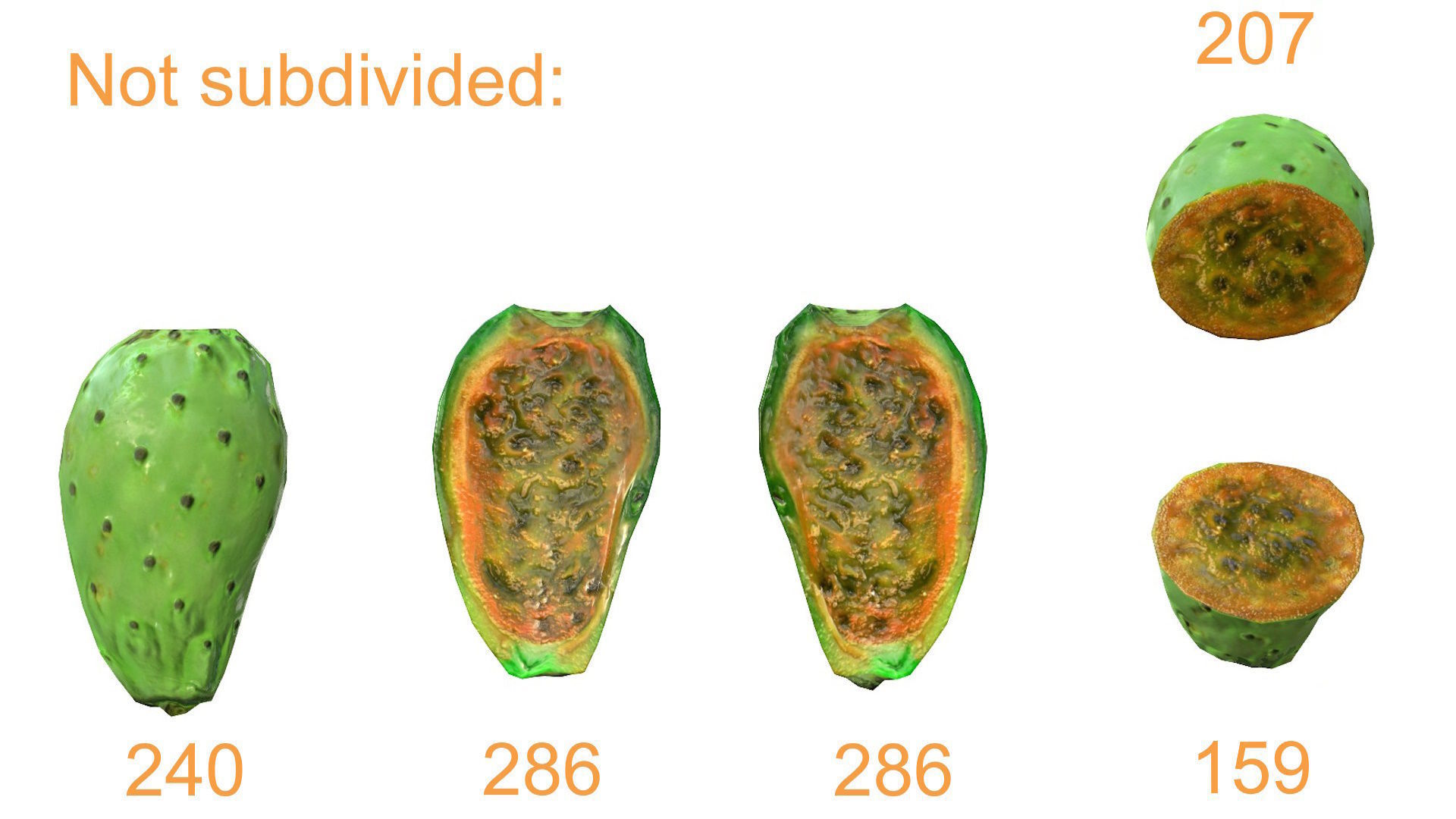 Prickly Pear Green Low-poly 3D model_3