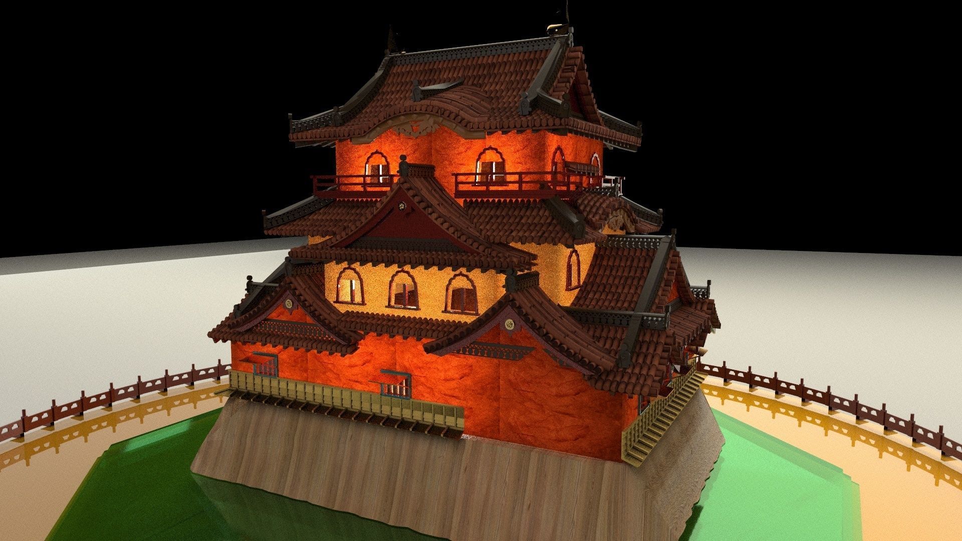 Chinese ancient  house   3D model_1