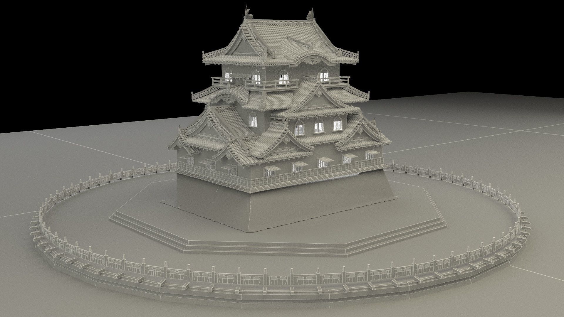 Chinese ancient  house   3D model_6