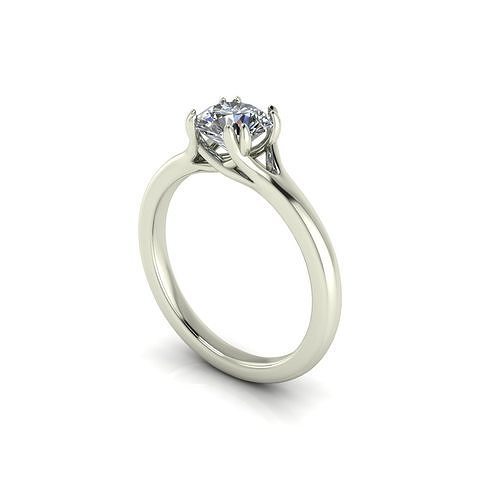 Solitaire Twist Prong Wedding Ring 3D print model