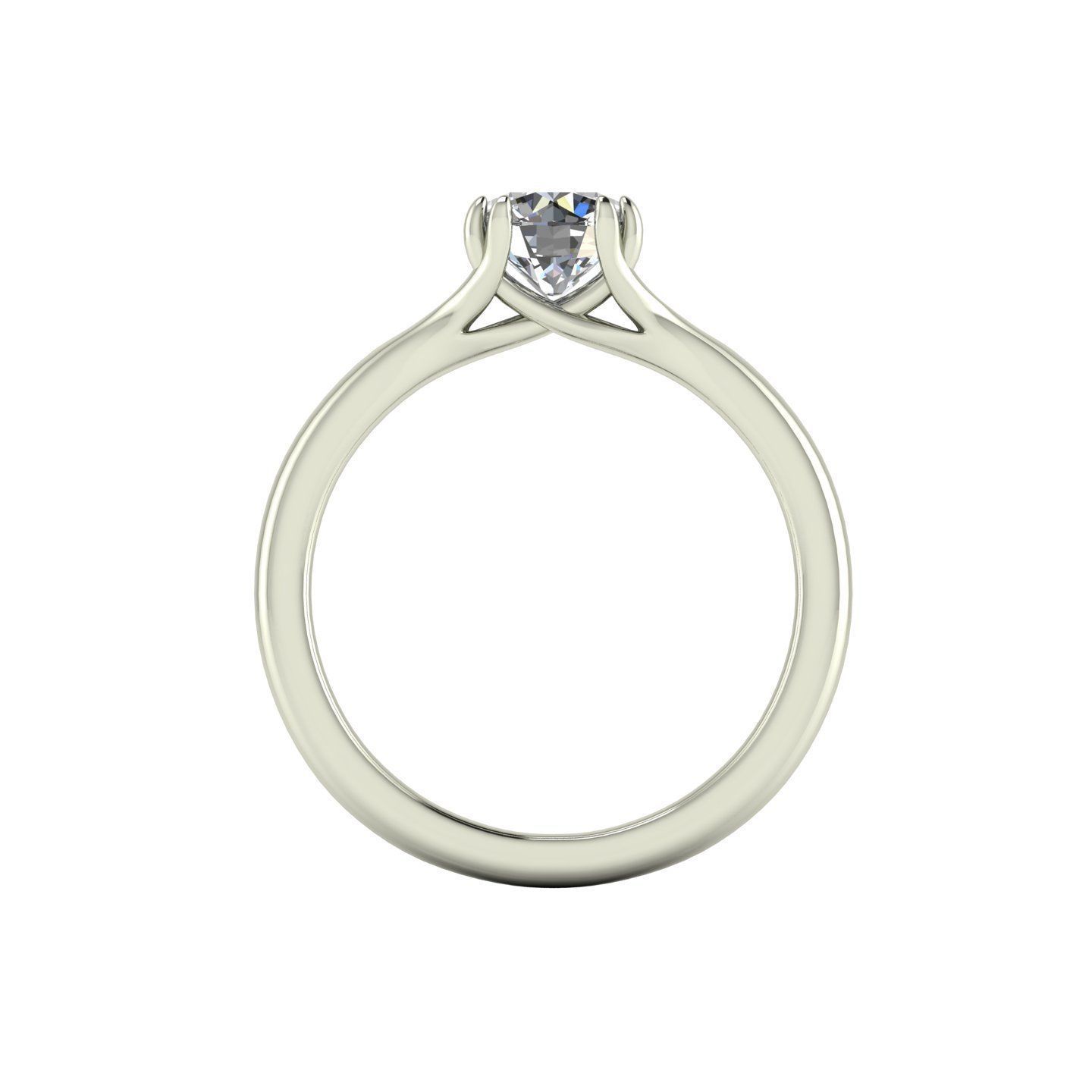 Solitaire Twist Prong Wedding Ring 3D print model_3