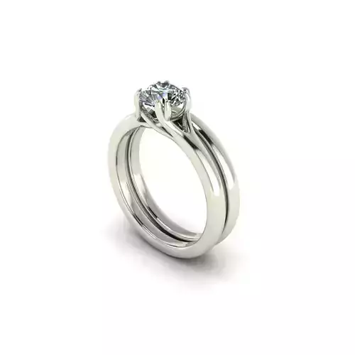 Solitaire Twist Prong Engagement Ring