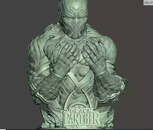 Black panther bust