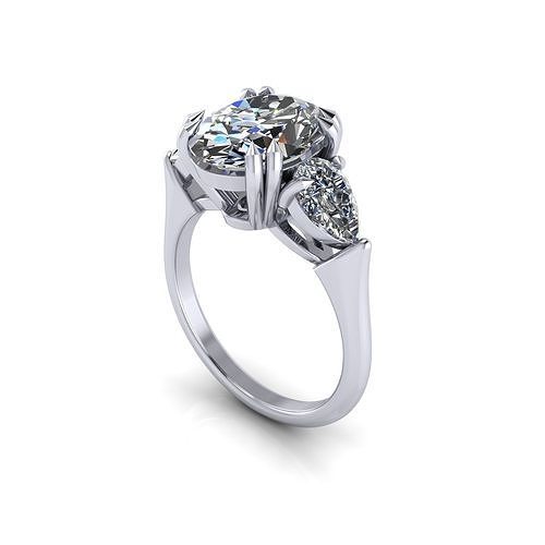 Nice Pear Wedding Ring V1 3D print model