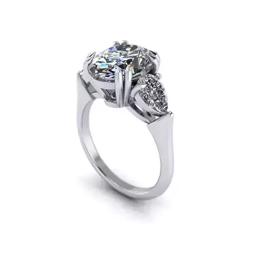 Nice Pear Wedding Ring V1