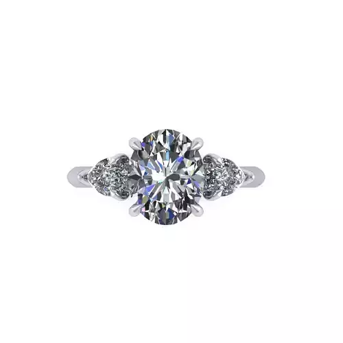 Love Pear Wedding Ring V2