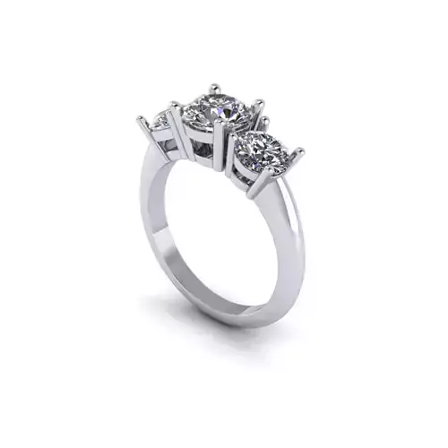 Love Three Stone Wedding Ring