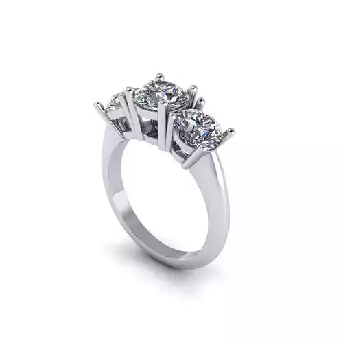 Three Stone Wedding Ring Ve