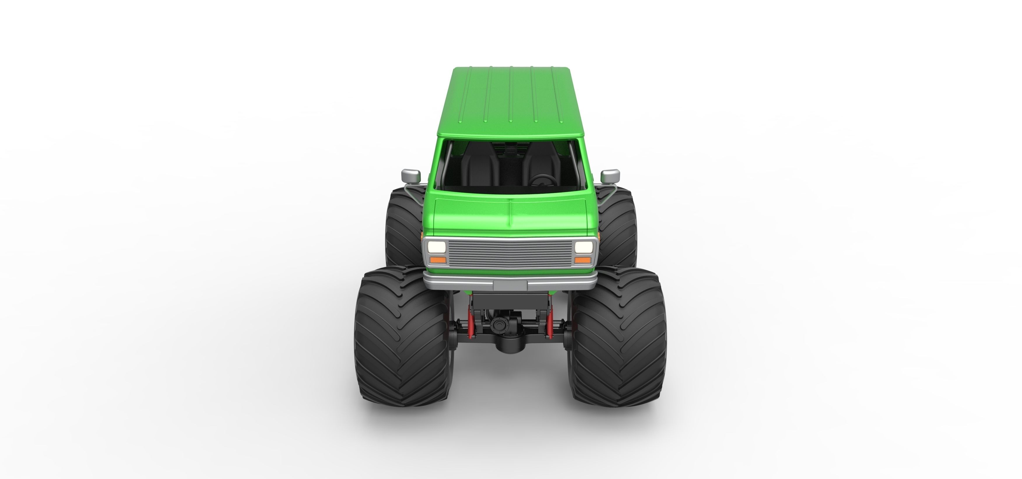 Monster Truck Van Scale 1 to 25 3D print model_8