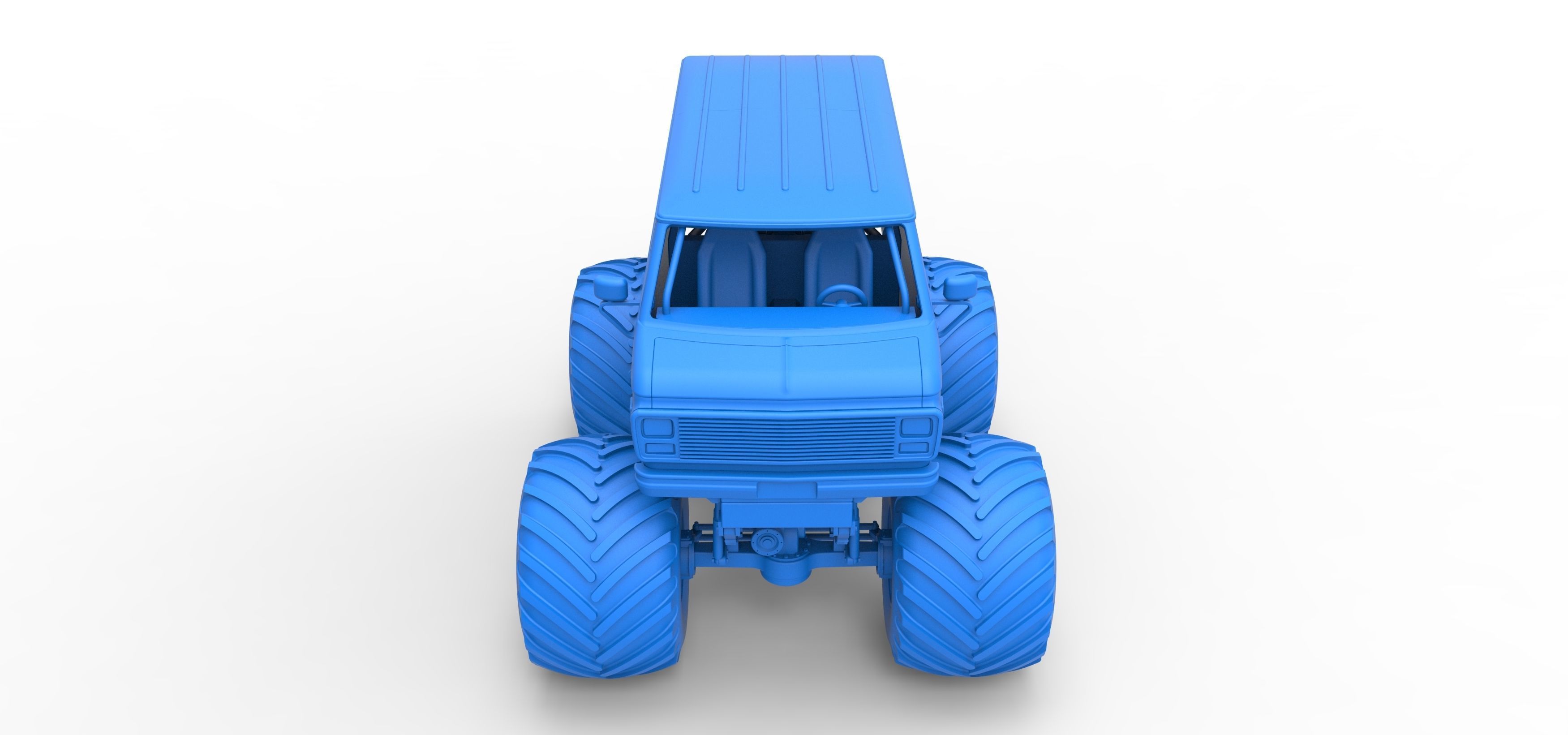Monster Truck Van Scale 1 to 25 3D print model_25