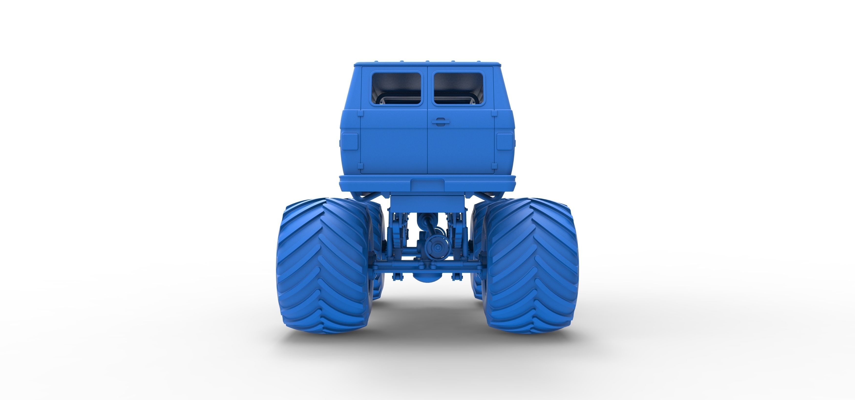 Monster Truck Van Scale 1 to 25 3D print model_33