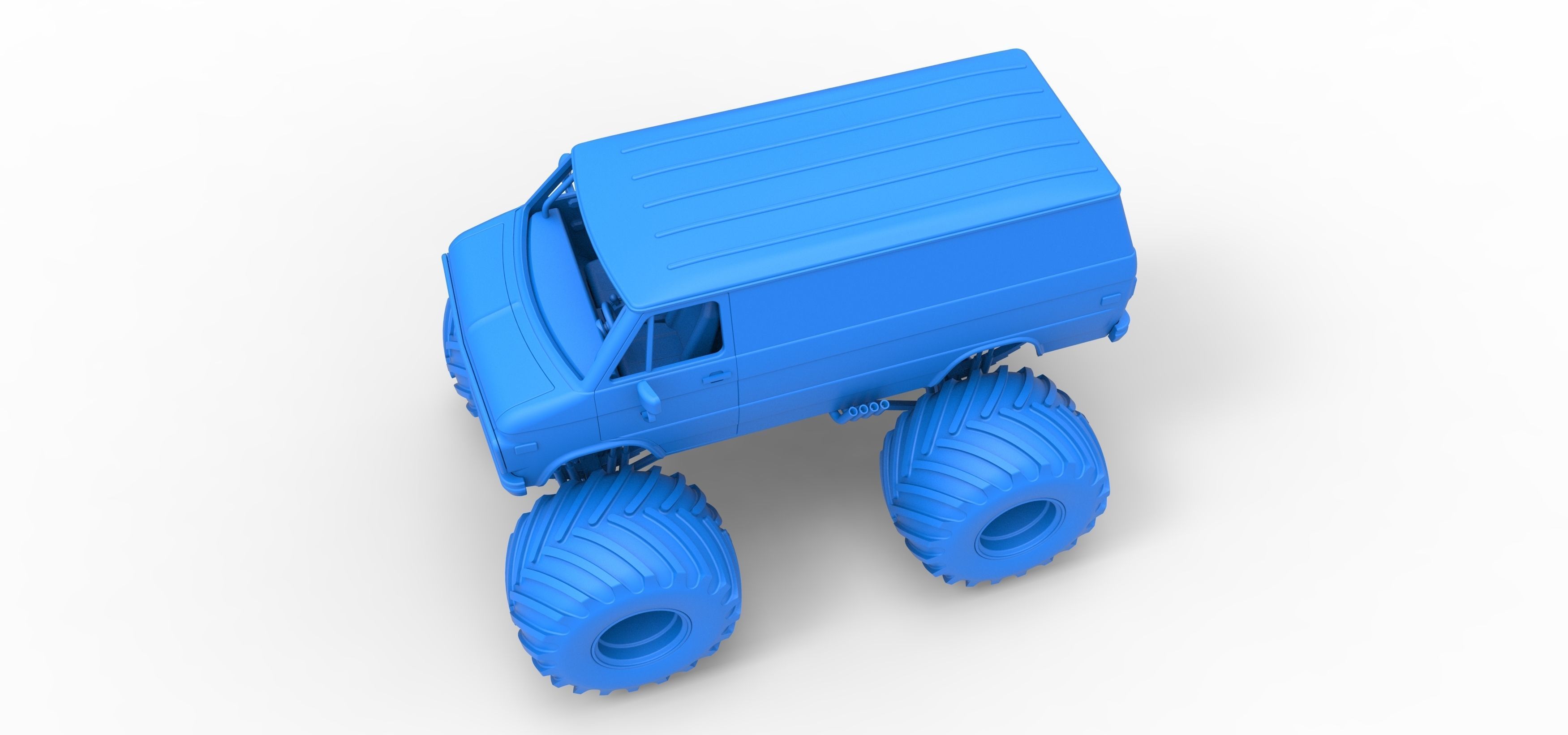 Monster Truck Van Scale 1 to 25 3D print model_21