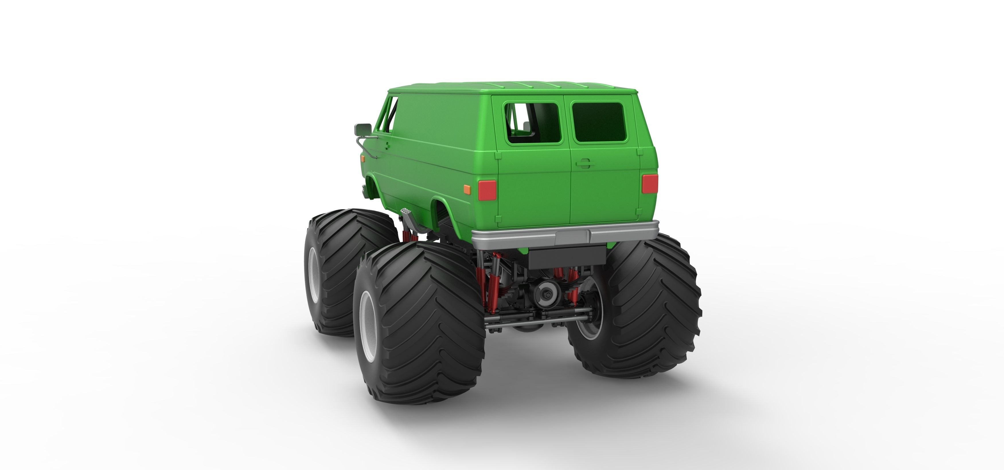 Monster Truck Van Scale 1 to 25 3D print model_14