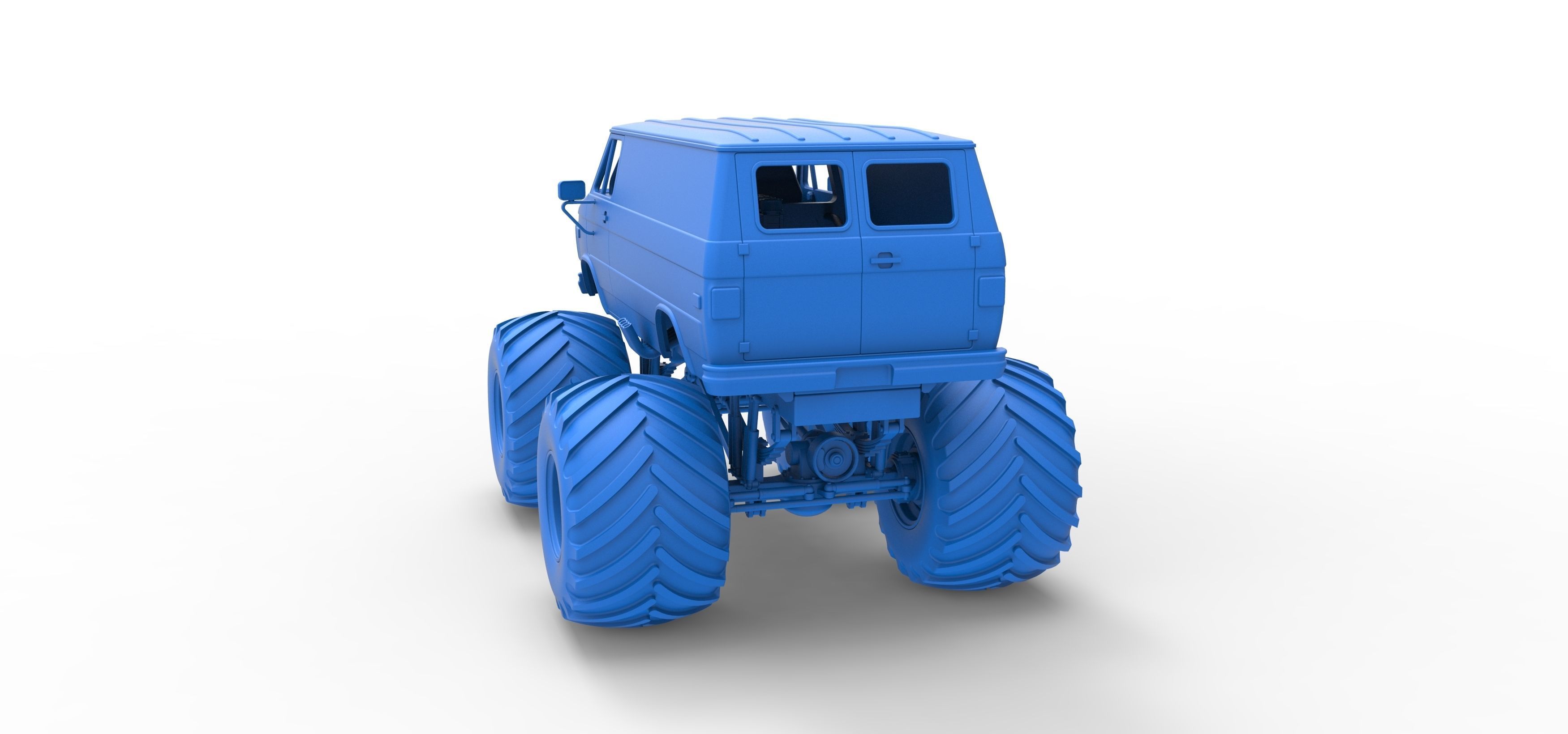 Monster Truck Van Scale 1 to 25 3D print model_31