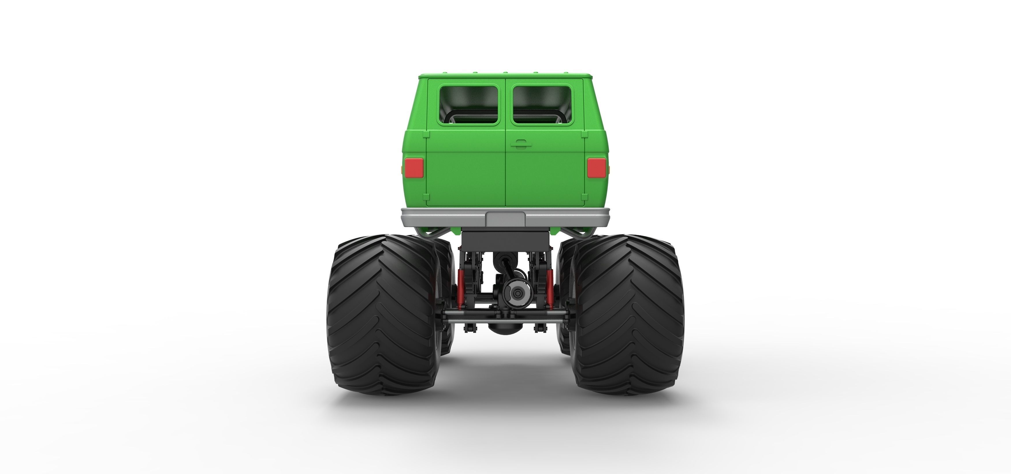 Monster Truck Van Scale 1 to 25 3D print model_16