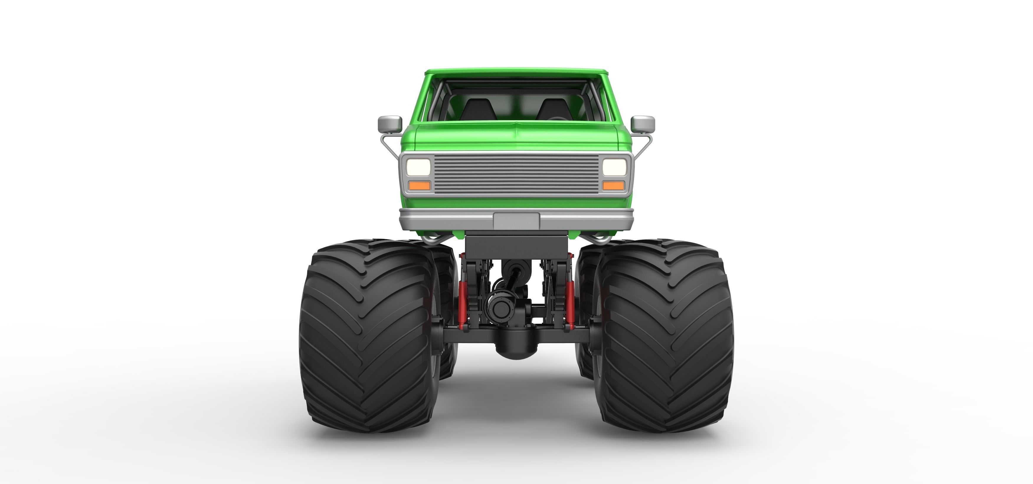 Monster Truck Van Scale 1 to 25 3D print model_7