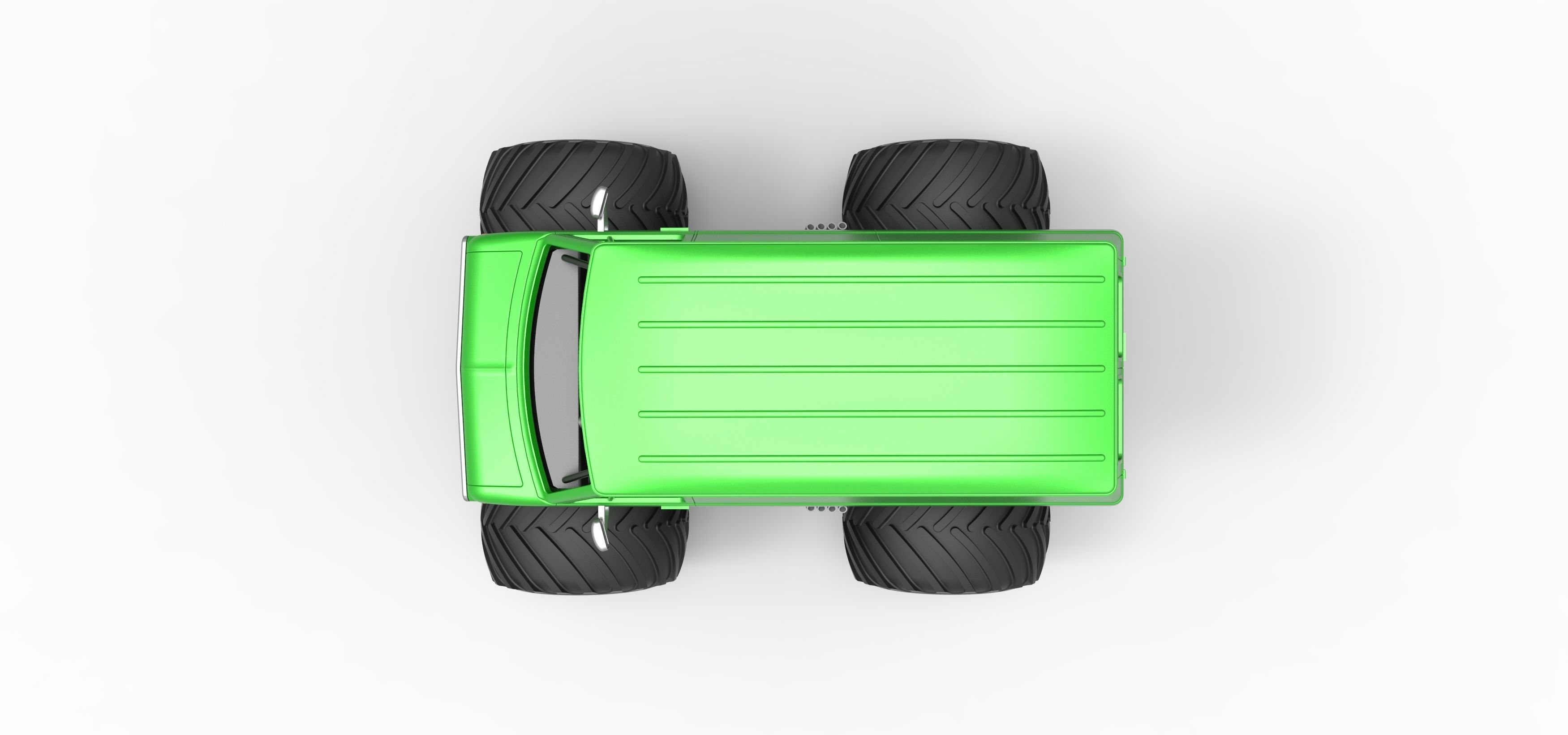 Monster Truck Van Scale 1 to 25 3D print model_11